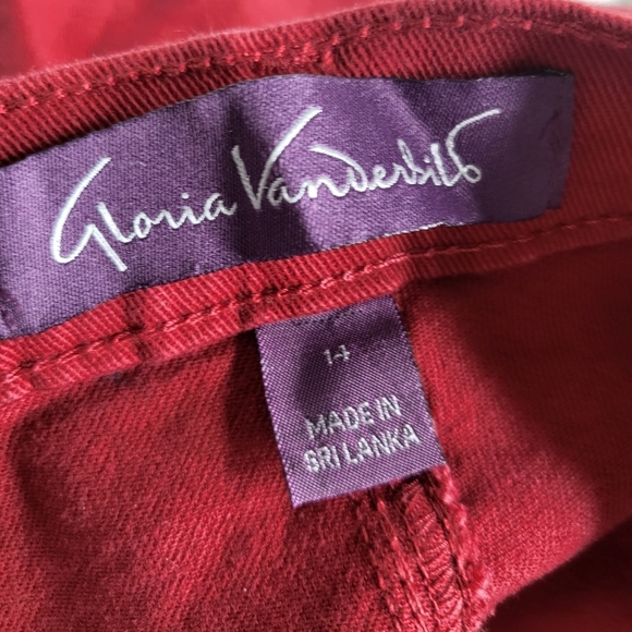 Red Straight-Leg Pants - Picture 2 of 10